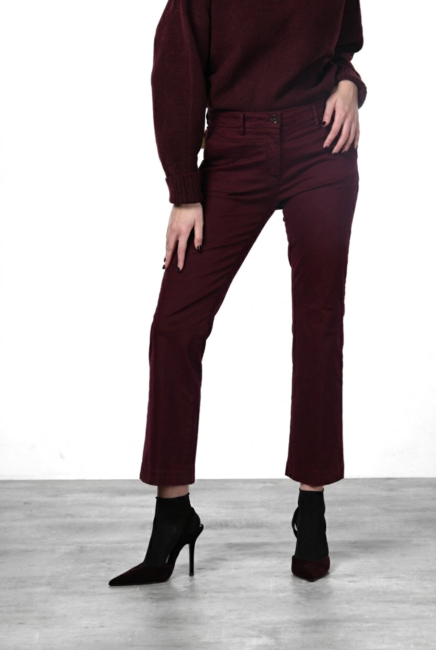New York Trumpet women’s chino pants in gabardine with slim fit ①