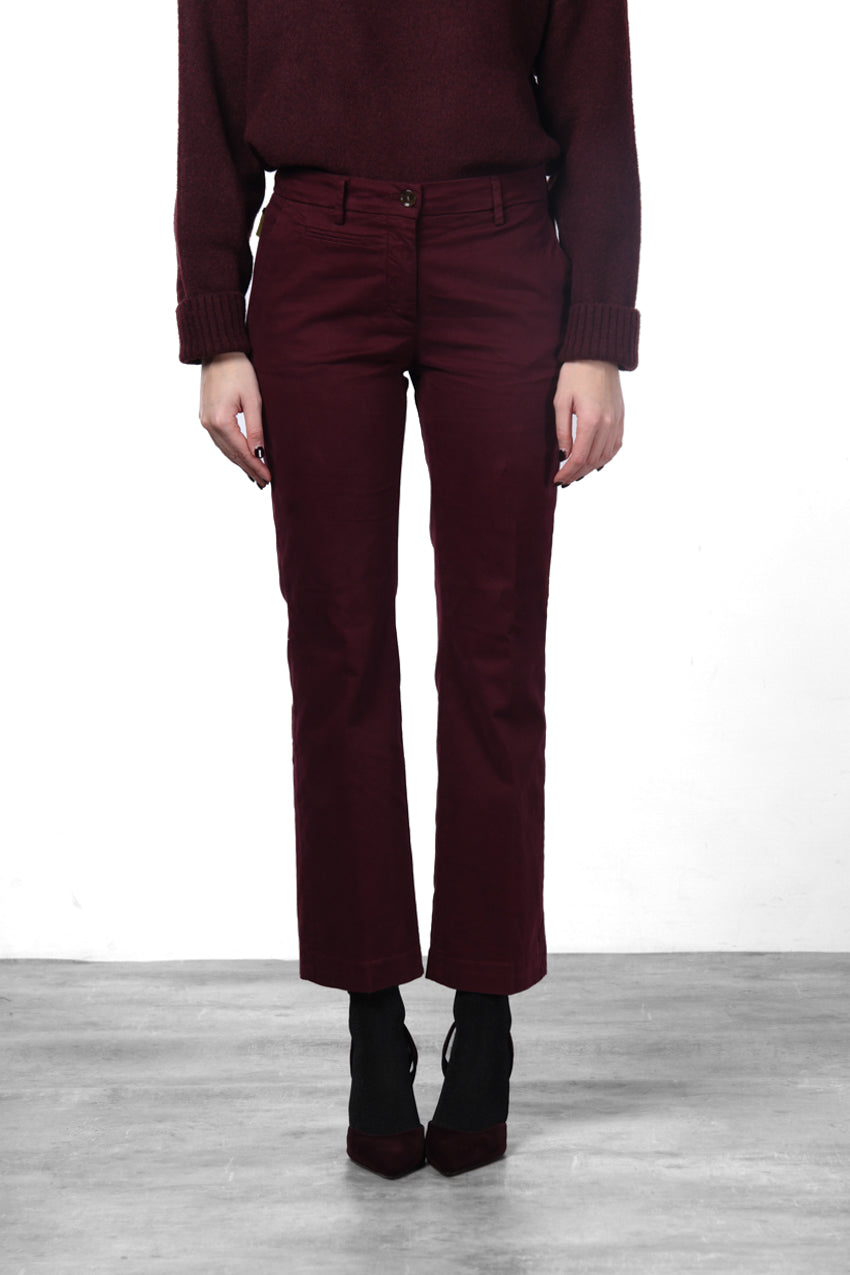 New York Trumpet women’s chino pants in gabardine with slim fit ①