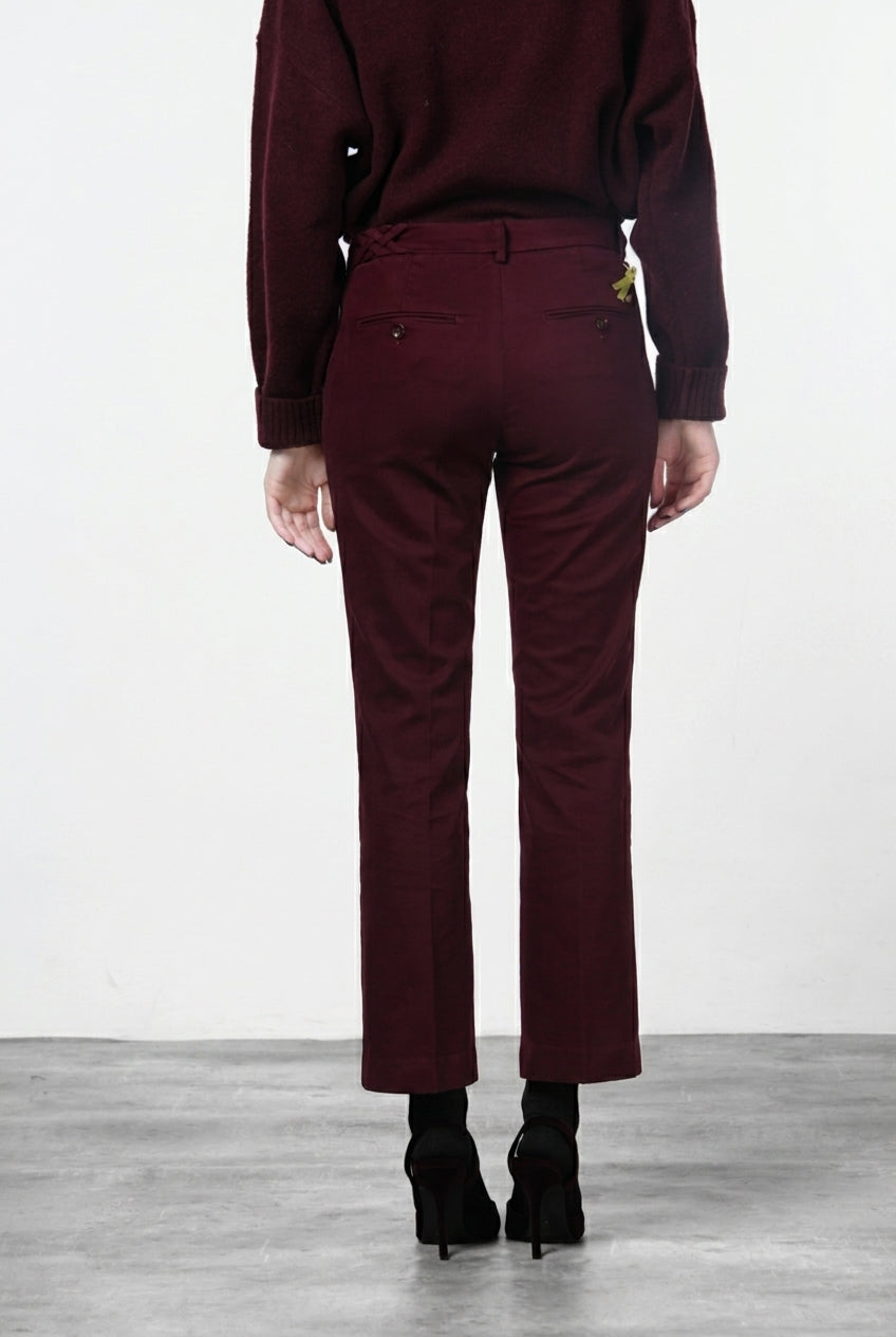 New York Trumpet women’s chino pants in gabardine with slim fit ①