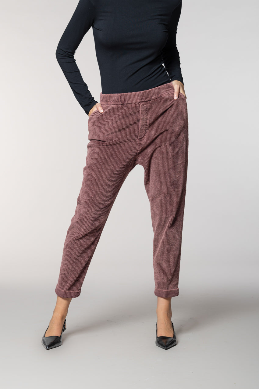 Malibu Jogger City Damen-Chinohose aus Kordsamt Relaxed Fit