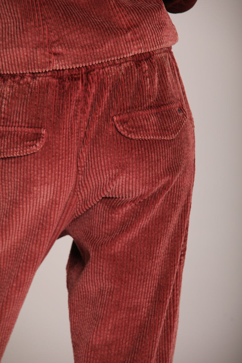 Foto 4 Malibu Jogger City pantaloni chino donna in velluto a coste relaxed fit