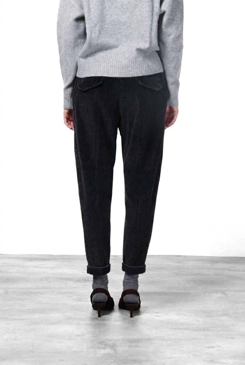 Malibu Jogger City pantalone chino donna in velluto a costa larga relaxed fit