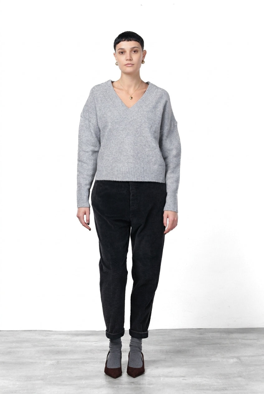 Malibu Jogger City pantalone chino donna in velluto a costa larga relaxed fit