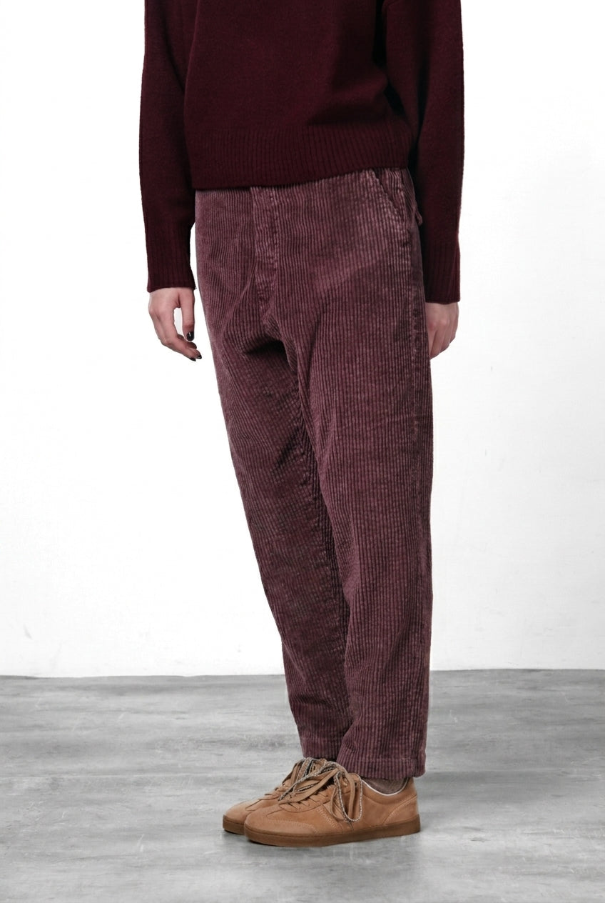 Malibu Jogger City pantalone chino donna in velluto a costa larga relaxed fit