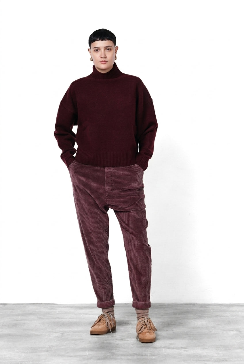 Malibu Jogger City pantalone chino donna in velluto a costa larga relaxed fit