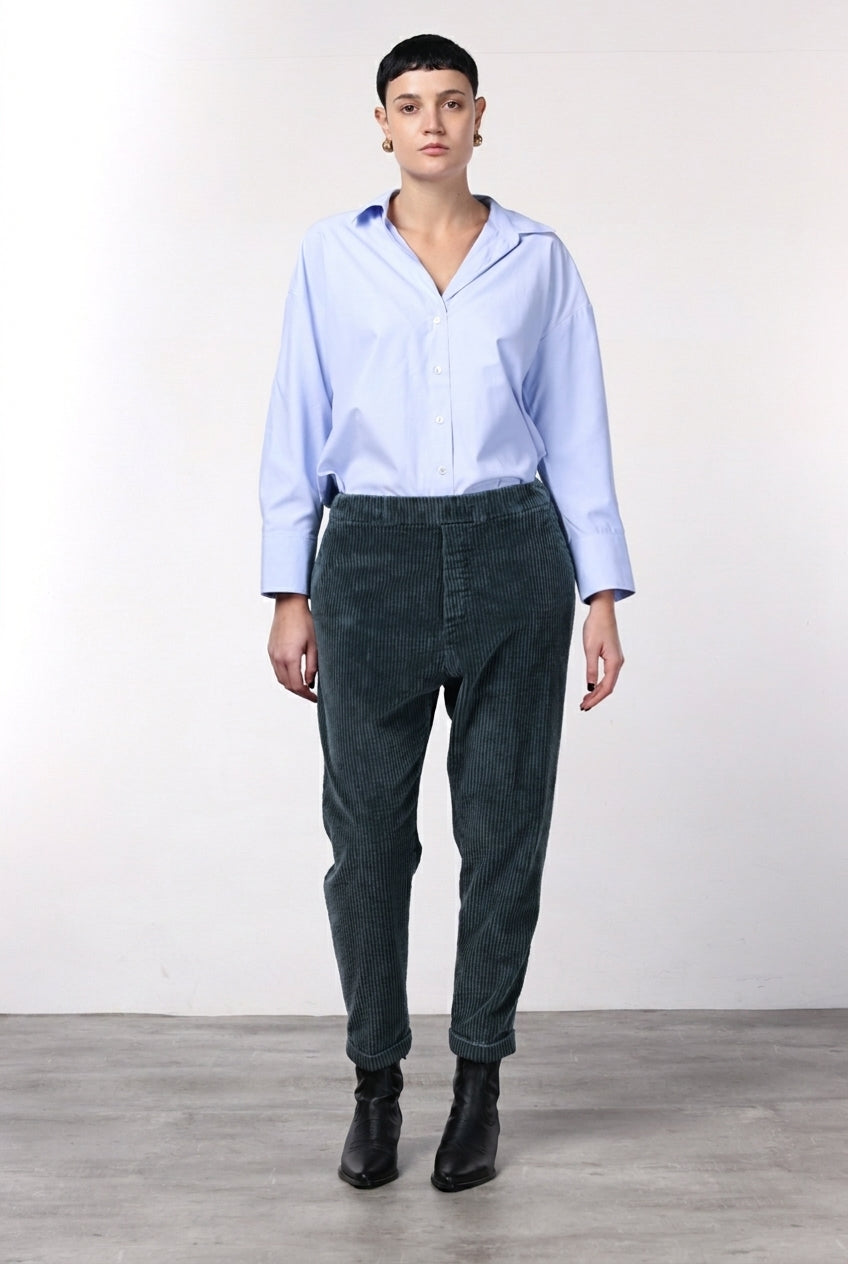 Malibu Jogger City pantalone chino donna in velluto a costa larga relaxed fit