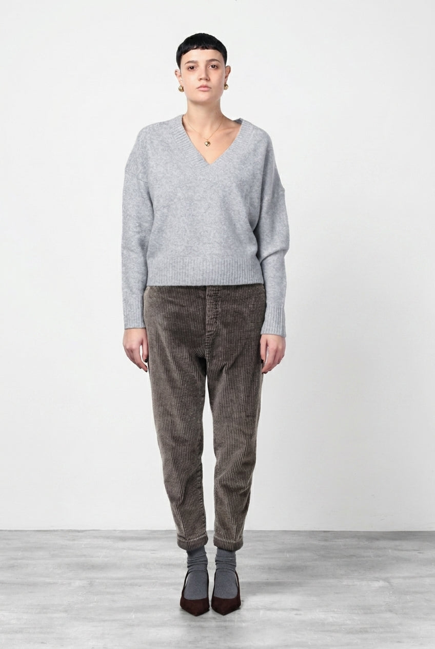 Malibu Jogger City pantalone chino donna in velluto a costa larga relaxed fit