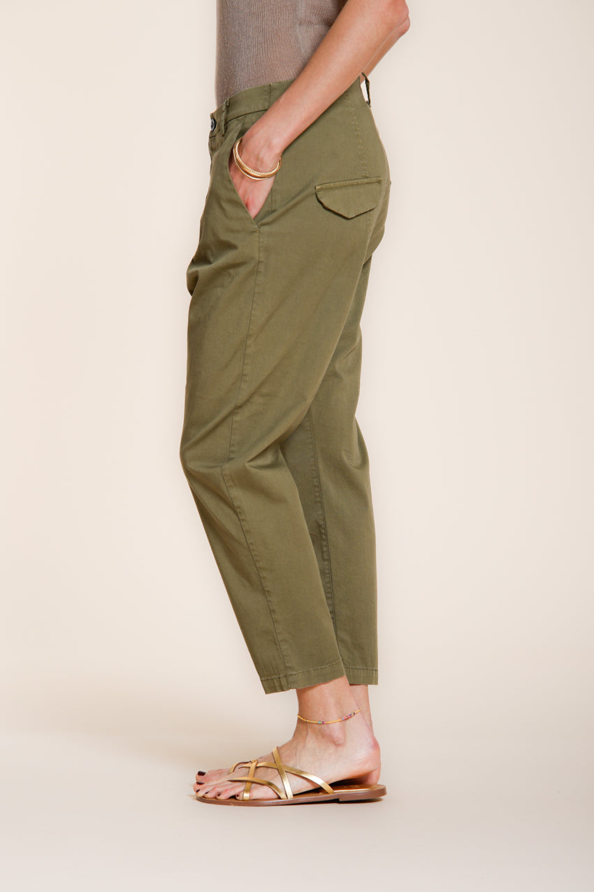 Malibu Jogger pantalon chino femme en gabardine carrot fit