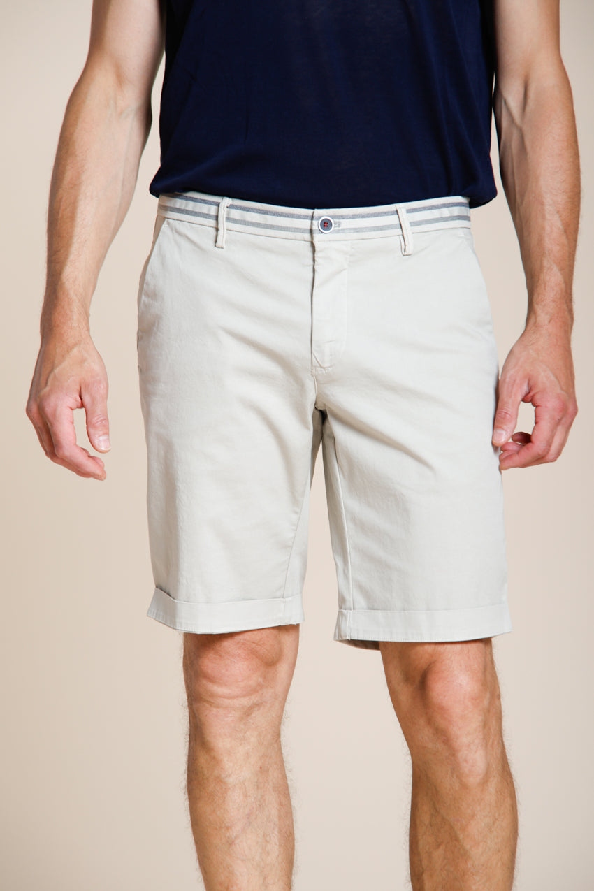 Torino Summer bermuda chino uomo in raso stretch slim fit