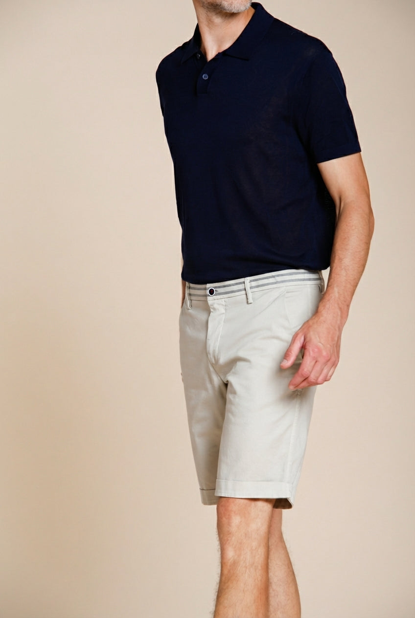 Torino Summer bermuda chino uomo in raso stretch slim fit