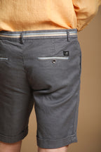 Torino Oxford Bermuda Chino Herren in Twill aus Leinen und Baumwolle Slim Fit