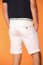 Milano Start Bermuda Chino Herren in Stretch-Satin Slim Fit