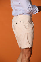 New York Time 1 Pinces Bermuda Chino Herren in elastischer Gabardine Regular Fit