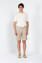 New York 2 Pinces bermuda chino uomo in twill stretch regular fit