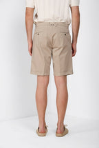 New York 2 Pinces bermuda chino uomo in twill stretch regular fit
