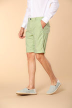 Osaka Bermuda Chino Herren aus Lyocell- und Baumwoll-Parachutestoff Carrot Fit