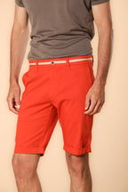 London Summer Bermuda Chino Herren in Stretch-Satin Regular Fit