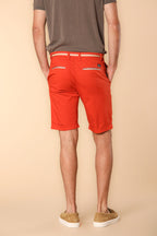 London Summer Bermuda Chino Herren in Stretch-Satin Regular Fit
