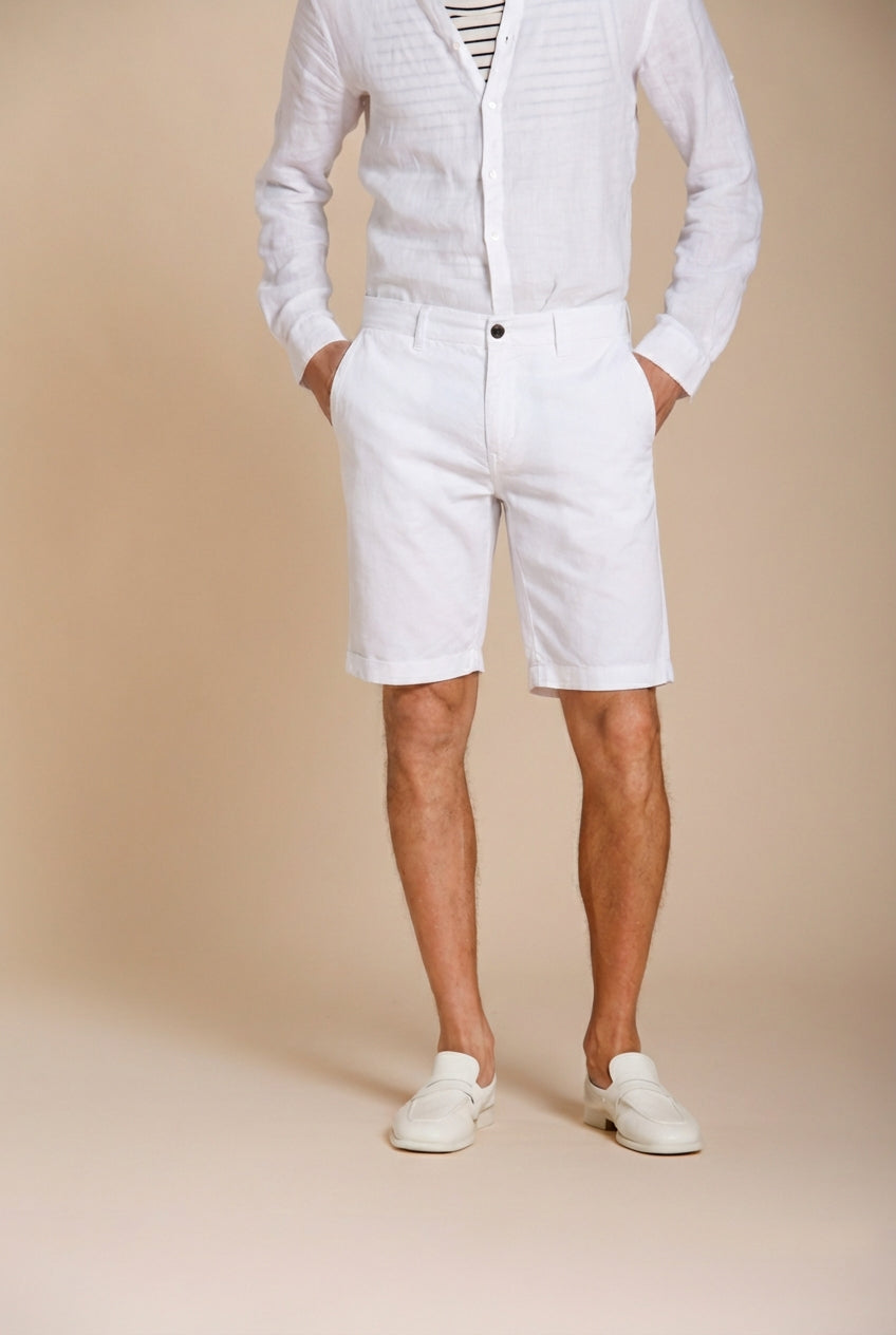 London bermuda chino uomo in gabardina stretch regular fit ①