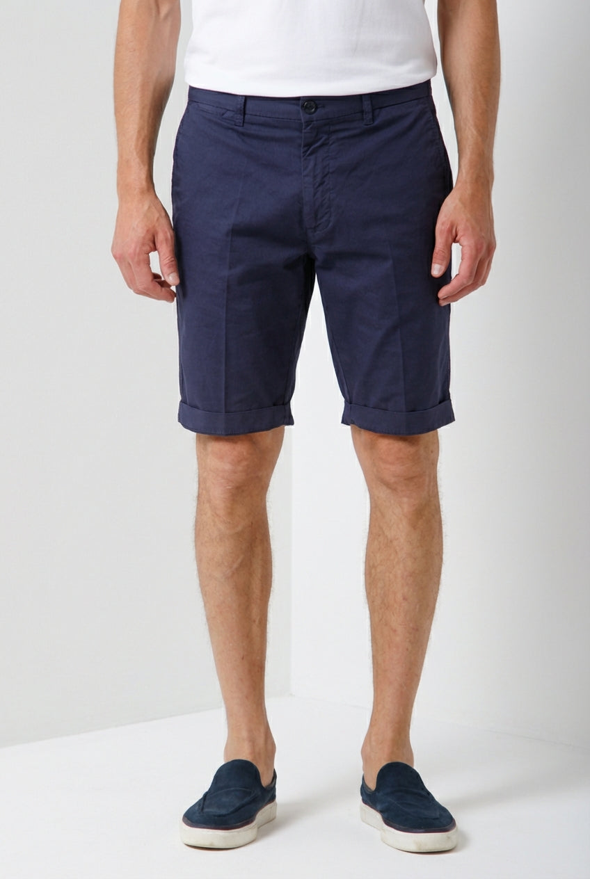 London bermuda chino uomo in gabardina stretch regular fit ①