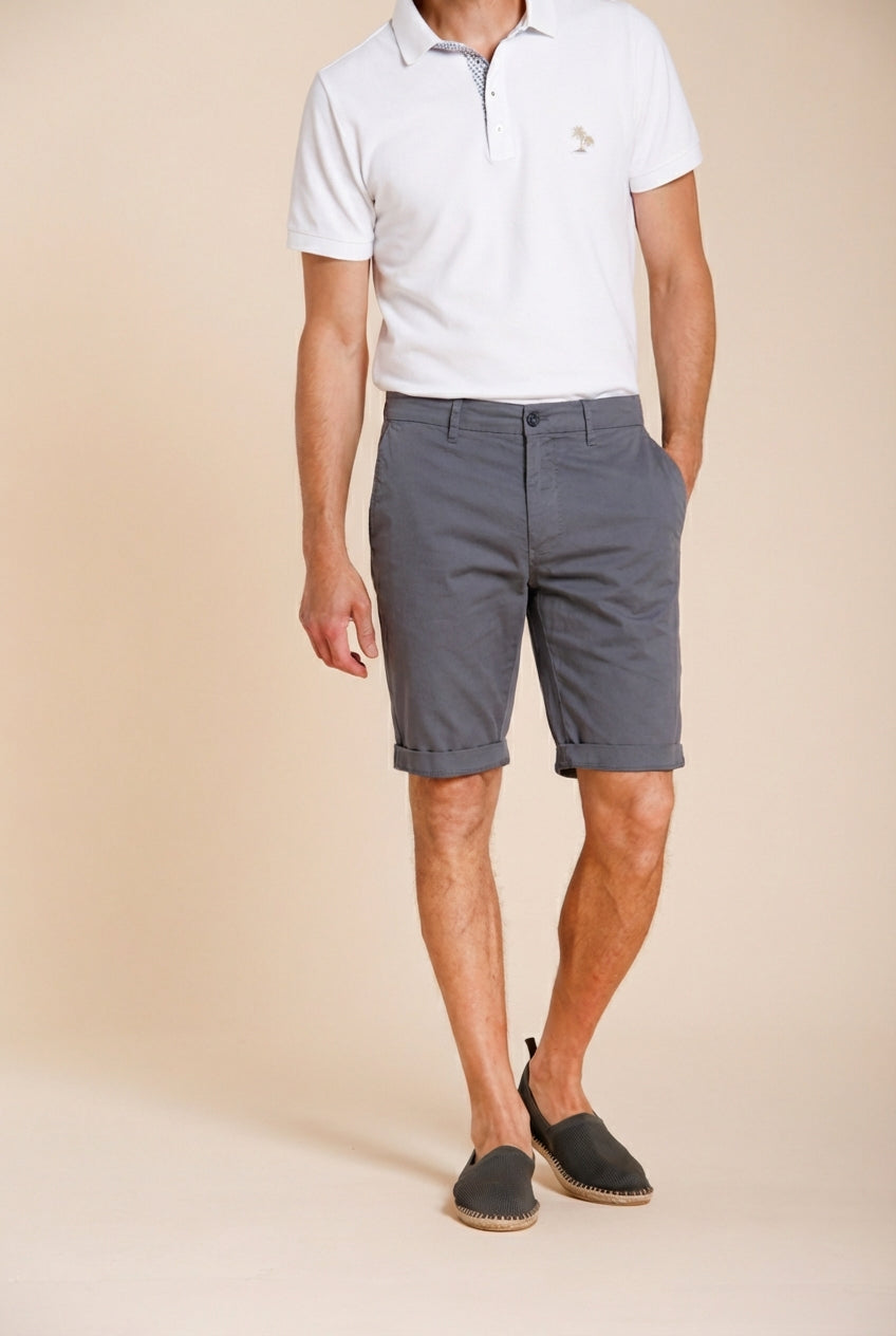 London bermuda chino uomo in gabardina stretch regular fit ①