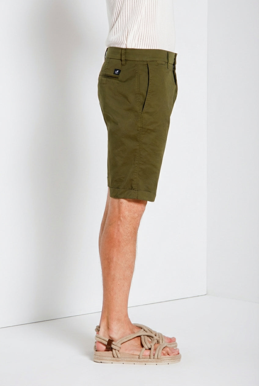 London bermuda chino uomo in gabardina stretch regular fit ①