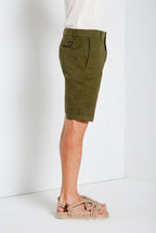 London bermuda chino uomo in gabardina stretch regular fit ①