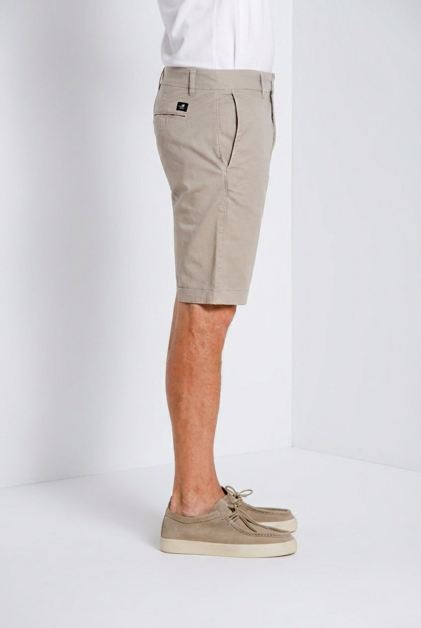 London bermuda chino uomo in gabardina stretch regular fit ①