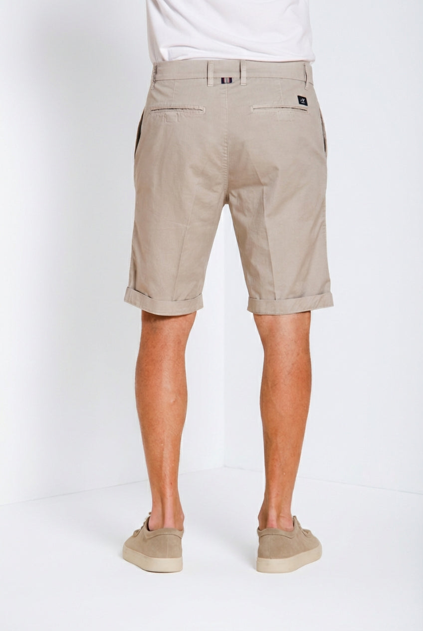 London bermuda chino uomo in gabardina stretch regular fit ①
