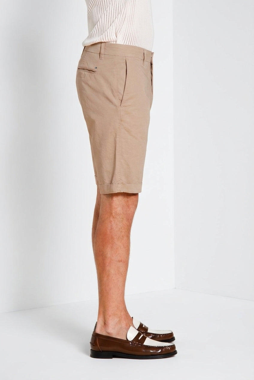 London bermuda chino uomo in gabardina stretch regular fit ①