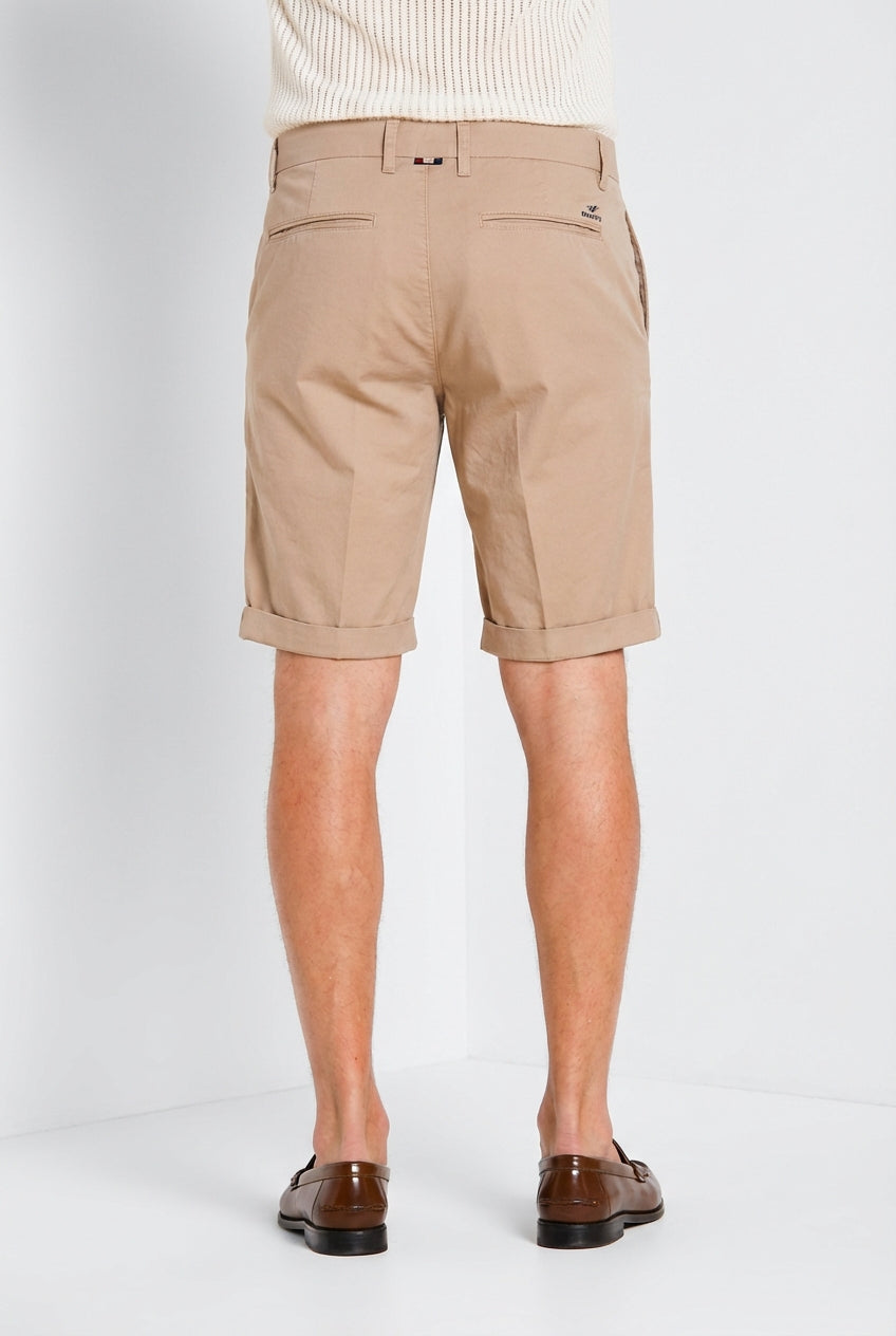 London bermuda chino uomo in gabardina stretch regular fit ①
