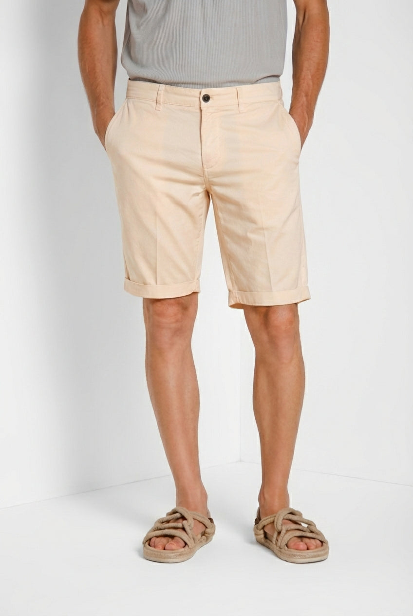 London bermuda chino uomo in gabardina stretch regular fit ①