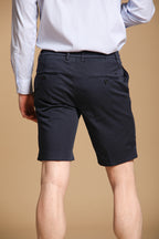 Milano Jogger Travel Herren Chino Jogger Bermuda  in technischem Travel Stretch Satin-Gewebe Slim Fit