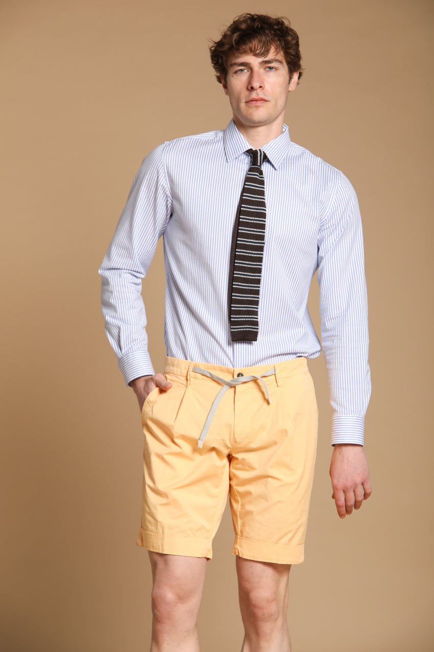 New York 1 Pinces City String Herren Bermuda Chino aus Pima-Baumwolle Regular Fit