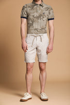 New York Side Elax Herren-Bermuda-Chino-Jogger aus elastischer Gabardine Regular Fit