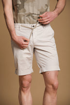 New York Side Elax Herren-Bermuda-Chino-Jogger aus elastischer Gabardine Regular Fit