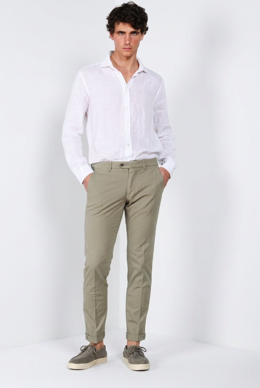 Torino camisa hombre en tela de lino ①