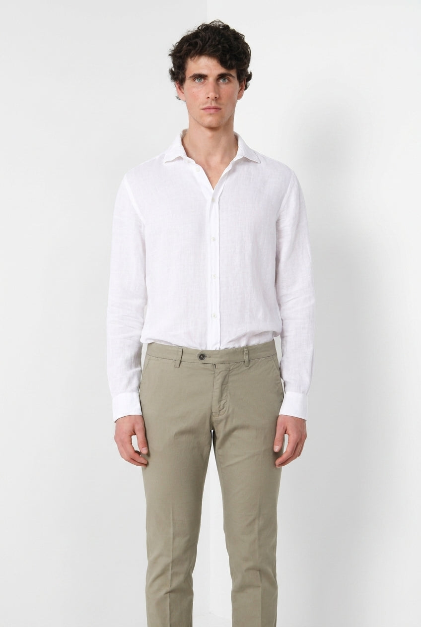 Torino camicia uomo in tela lino ①