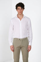 Torino camisa hombre en tela de lino ①