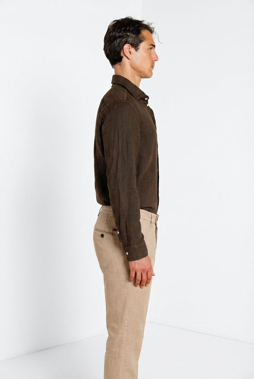 Torino Hemd Herren aus Leinen Canvas ①