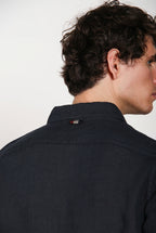 Torino camicia uomo in tela lino ①