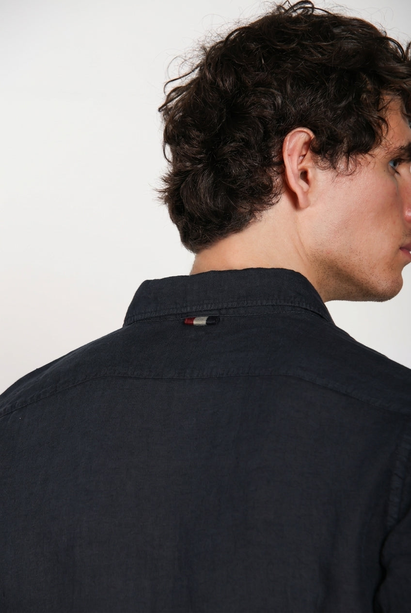 Torino camicia uomo in tela lino ①