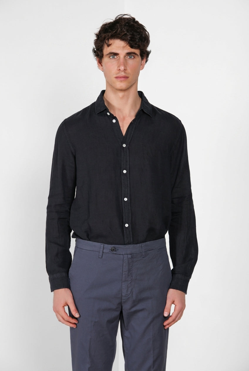 Torino camicia uomo in tela lino ①