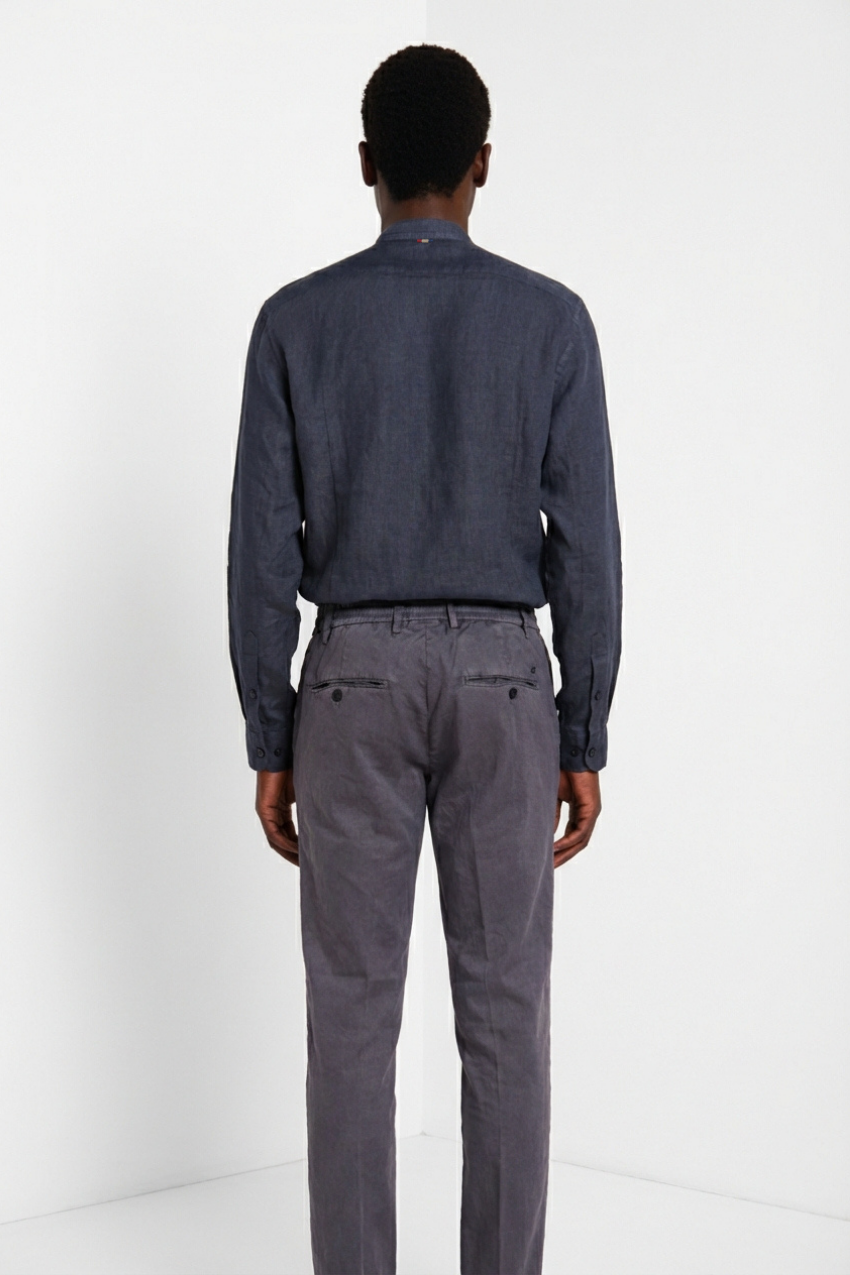 Porto camicia uomo in tela lino ①