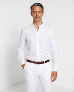 Porto men's shirt in linen canvas ①