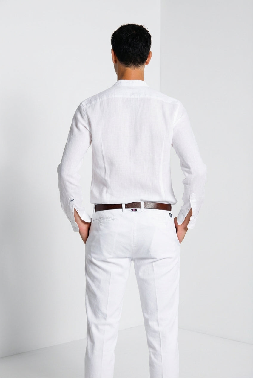 Porto men's shirt in linen canvas ①