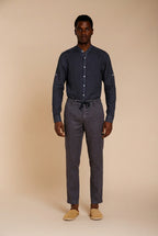 Porto camicia uomo in tela lino ①