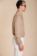 Porto camicia uomo in tela lino ①