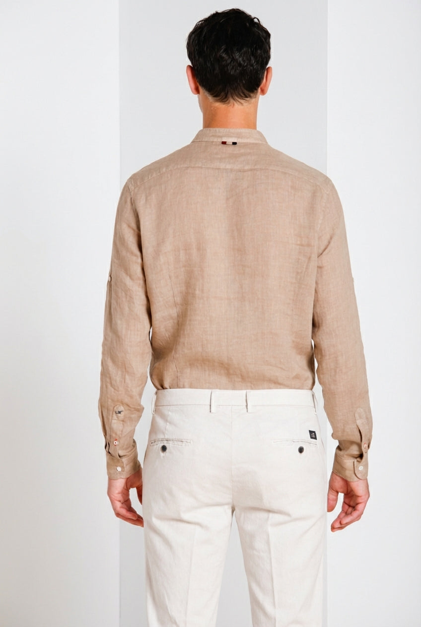 Porto chemise homme en toile de lin ①