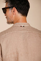 Porto camicia uomo in tela lino ①